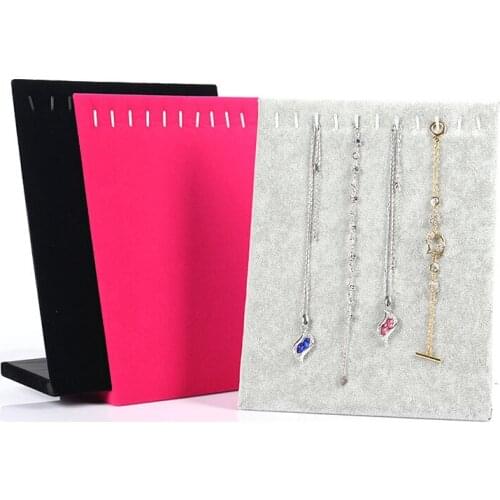 Fashion L Shaped Necklace Holder Jewelry Display Shelf Women Jewelry Stand Organizer Necklace Holder Storage Rack Jewelry Case