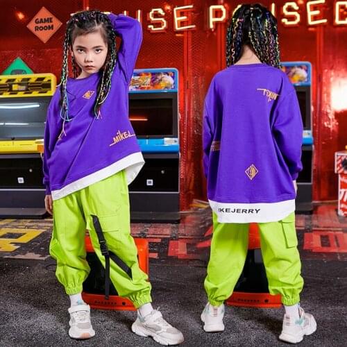 Autumn Long Sleeve Clothes For Modern Street Dance Kids Handsome Stage Performance Suit Child Hip Hop Jazz Dance Costume DWY4998