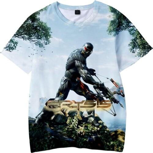Crysis Remastered 3D Printed T-shirts Women Mens Tshirts Harajuku Summer Short Sleeve O-Neck Shooter Game Clothes Oversized Tee