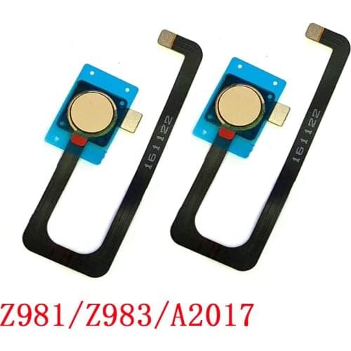 For ZTE Z max Pro Z981 Axon 7 A2017 Blade X Max Z983 Fingerprint Sensor Flex Cable Home Back Button Key Touch ID Repair Parts