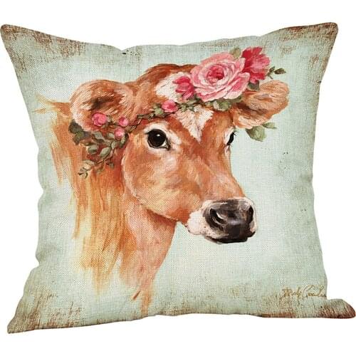 Horse Animal Printed Outdoor Throw Pillow Covers Square Garden Cushion Pillowcase Decorative Sofa Cushion Cover 45*45 cm