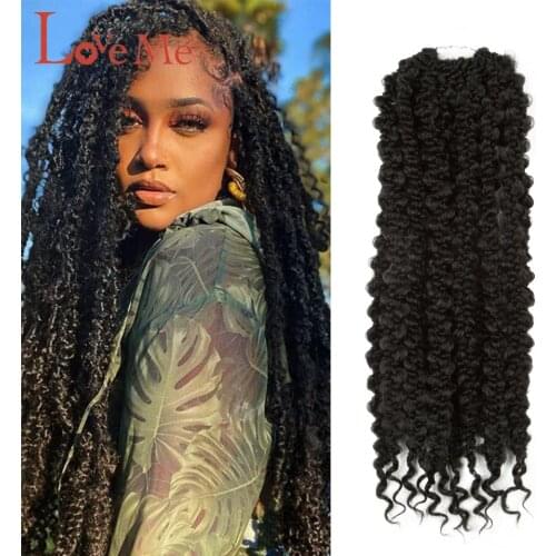 LOVE ME Passion Twist Crochet Hair 20 Inch Natural Black Brown Synthetic Crochet Braids Hair Extensions New Style Braid