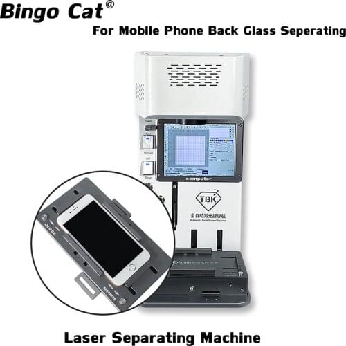 TBK 958B Laser Separating Machine For IPhone X XS 11 pro max Back Glass Remover Logo Marking Engraving Frame Cutting Separator