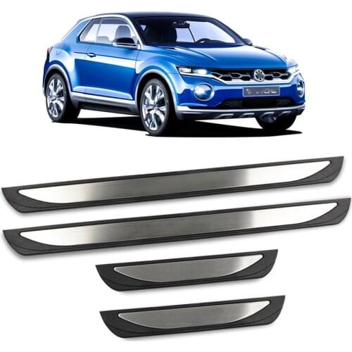 LFOTPP Car Stainless Steel Door Sill Cover For Tiguan 1th 2019+/Tiguan 2th 2016+ Door Sill Trim Strip Auto Accessories 4 Pcs