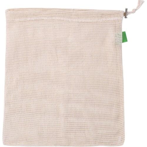Reusable Produce Bags Kitchen Onion Potato Fruit Mesh Bag Eco Friendly Vegetable Bag Cotton Hanging Storage Basket New