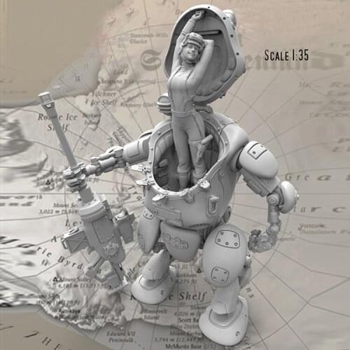 1/35 Gefechtsroboter Hammerschlag Resin kit Figure soldiers GK Film military subject Mechanical series Uncoated No colour