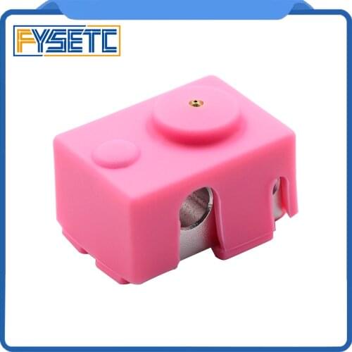 1pc Updating PT100 Block Silicone Pink Sock Kit For DIY V6 Hotend Prusa Ultimaker 3D Printer Heated Block Fast Shipping