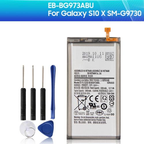 SAMSUNG Original Battery EB-BG973ABE EB-BG973ABU For Samsung GALAXY S10 Galaxy S10 X S10X SM-G973F SM-G9730 G9730 G973 3400mAh