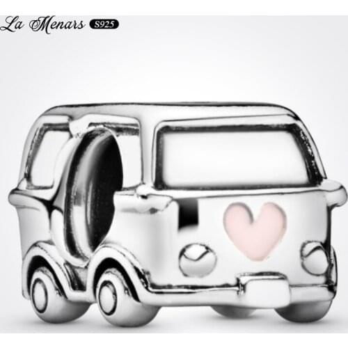 La Menars New Car Bead Fit Original Pandora Charm Bracelet Genuine 925 Sterling Silver For Women Jewelry DIY Making