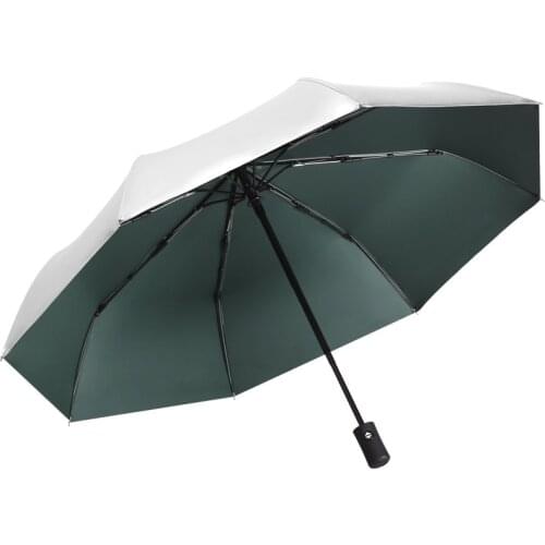 Fully-automatic Black Glue Parasol 3 Folding Umbrella Dual Use Sunny and Rainy Umbrella Kids Umbrella for Girls Gifts