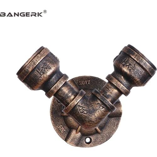 Industrial Loft Decor Iron Rust Wall Lamp LED Vintage Water Pipe Wall Light Sconce Bedside Luminaire Aisle Bar Indoor Lighting