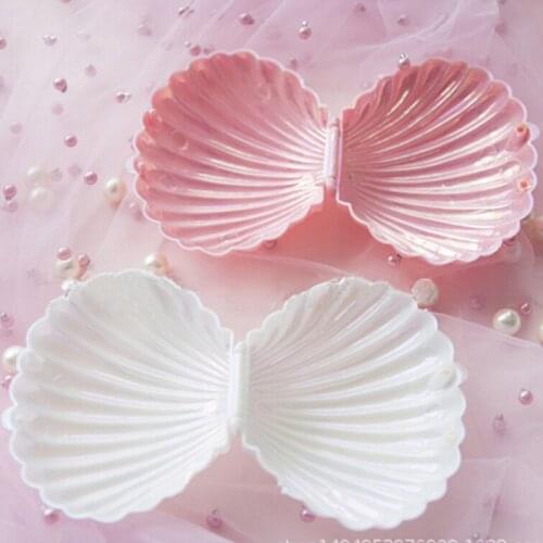 Romantic Shell/Macaron Shape For Earrings Necklace Bracelet Jewelry Display Gift Box Holder Lovely Wedding Engagement Ring Box