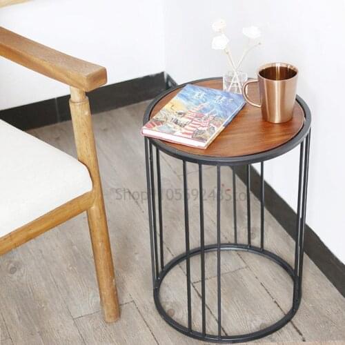 Walnut Light Luxury Side Table Round Home Bedside Round Table Small Table Sofa Table Bedroom Several Bed Table Modern And Simple