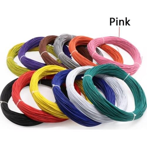 Pink UL1007 PVC Electronic Wire 30 28 26 24 22 20 18 16AWG Tinned Copper Flexible Stranded 300V