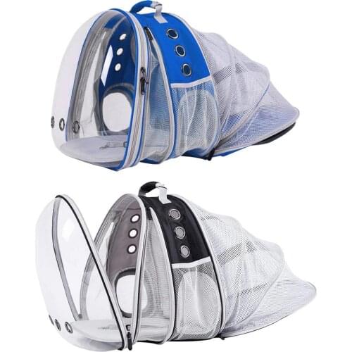 New Cat Carrier Dual Expandable Large-capacity Space Capsule Clear Mesh Transparent Backpack For Pets