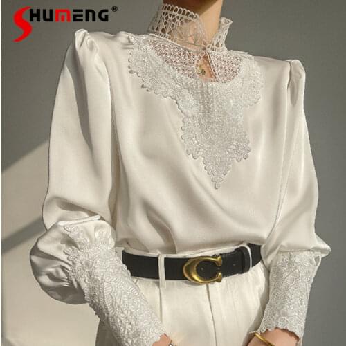 Shumeng Stand-up Collar Blouses