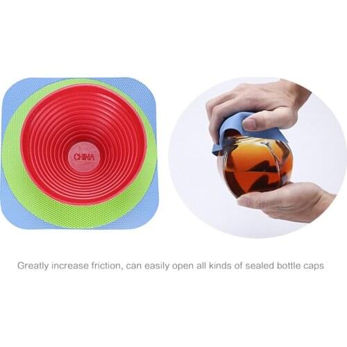 Tableware Pad Silicone Jar Opener Round Gripper Pad Non Slip Bottle Opener Pad Waterproof Silicone Solid Openers Pad Cocina Tool