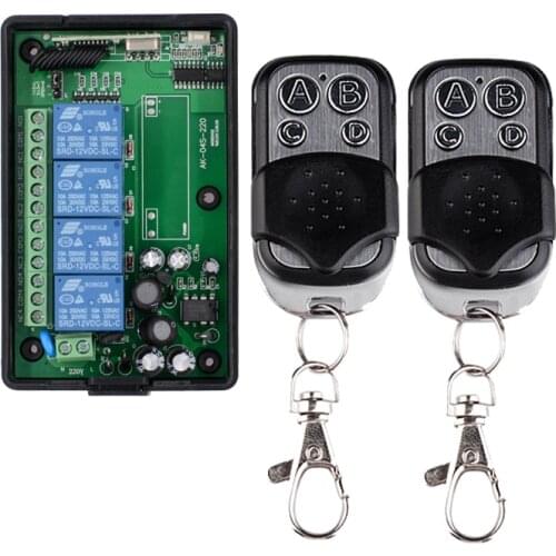 AC 85V 110V 220V 250V 4CH RF Wireless Remote Control System Radio Wireless Lighting Switch 315Mhz/433Mhz Receiver Transmitter
