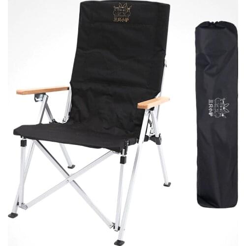 Outdoor Folding Chair 3 Speed Adjustable Long Back Chair Outdoor Camping Recliner Picnic Beach Relaxation Sleeping Fishing Chair