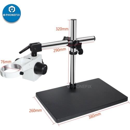 Universal Bar Microscope Arms Adjustable Stereo Arm Table Stand 76mm Ring Holder For Industrial Microscope Camera Accessories