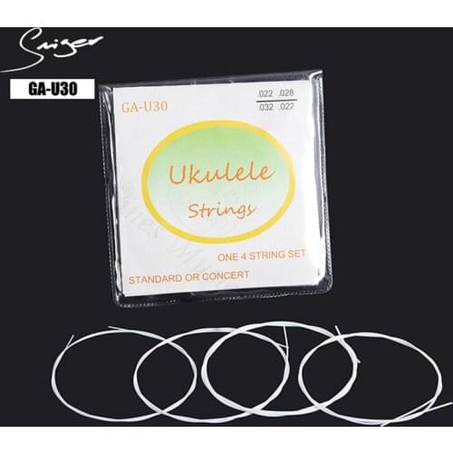 Smiger 4Pcs/Set White Durable Nylon Ukulele Strings GA-U30 Replacement Parts For 21 inch 23 inch 26 inch Stringed Instrument