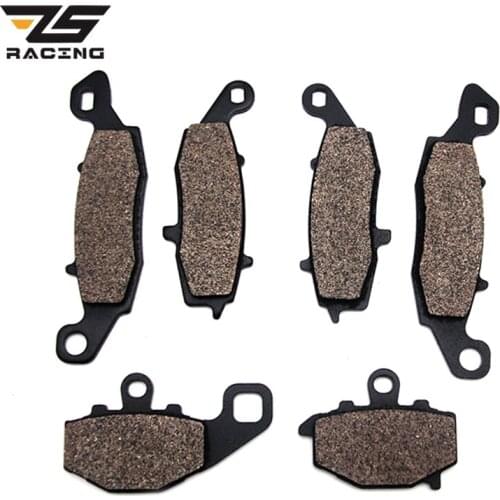 ZS Racing 6Pieces Motorcycle Front & Rear Brake Pads For KAWASAKI KLE 650 KLE650 Versys 07-13 ER6F ER-6F 06-13 ER6N ER-6N 06-13