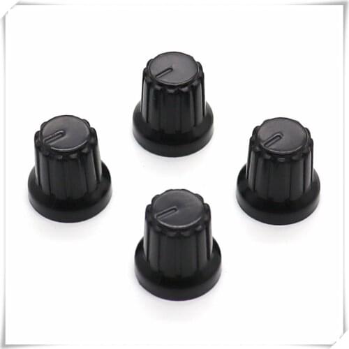 10 Pieces Plastic Flower Shaft Knob Diameter 15mm Height 15.5mm Potentiometer Encoder Knob Gear Shaped Inner Hole 6mm