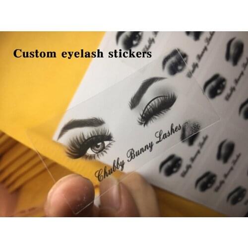 100PCS custom eyelash box stickers, transparent stickers, logos, lip balm stickers, lipstick labels, lip gloss tube stickers
