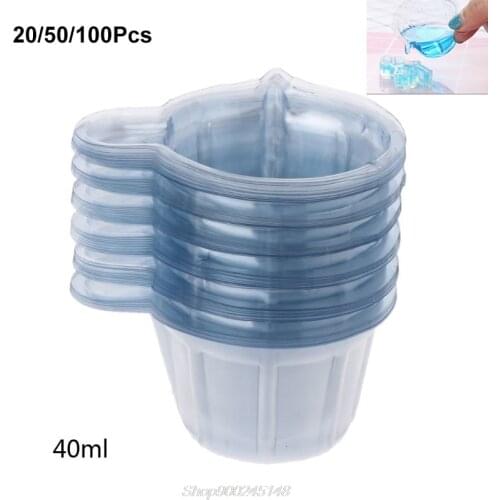 20/50/100Pcs 40ML Plastic Disposable Cups Dispenser For DIY Epoxy Resin Jewelry Making Tool Jy15 20 Dropship