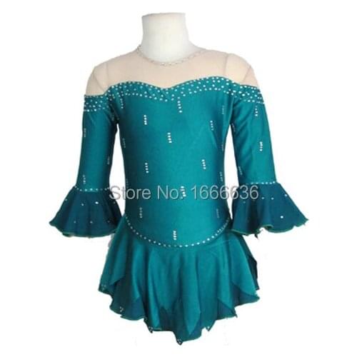 2016 Hot Sales Figure Ice Skating Dresses For Girls New Brand Vogue Figure Skating Competition Dress DR2958