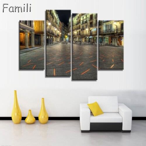 2017 Unframed Fashion 4Pieces/set House Modern Wall Art HD Picture Canvas Print Canvas Painting For Living Room Picture