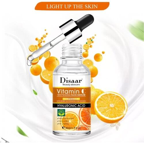 30ml Vitamin C Whitening Face Serum Brighten Skin Shrink Pores Moisturizing Dilute Acne Whitening Cream