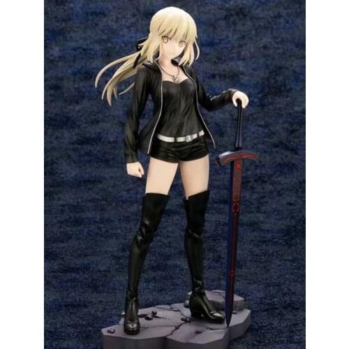 24cm Anime Fate/Grand Order Sexy Figure with Saber/Altria Pendragon PVC Casual Wear Sexy Figure Action Cute Collectible Model