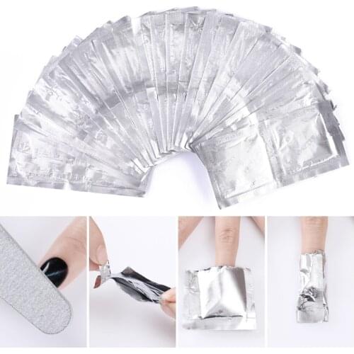 BORN PRETT 10/50PCS Gel Polish Remover Aluminium Foil Wipes Wraps Napkins Nail Cleaner Pads Nail Art UV Gel Remover Manicure