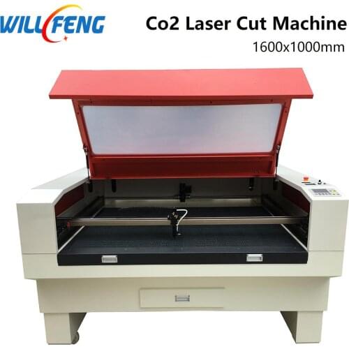 Will Feng 1600*1000mm 80w 100w Co2 Laser Cut Machine With AWC708S Controller Inner Sliding Rail Step Motor Cut Leather Cloth
