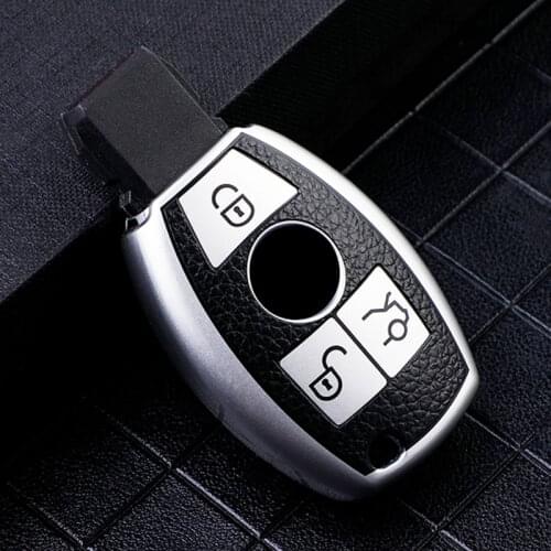 99% Praise Leather+TPU Key Case Cover Protective Shell for Mercedes Benz A B R G Class GLK GLA w204 W251 W463 W176