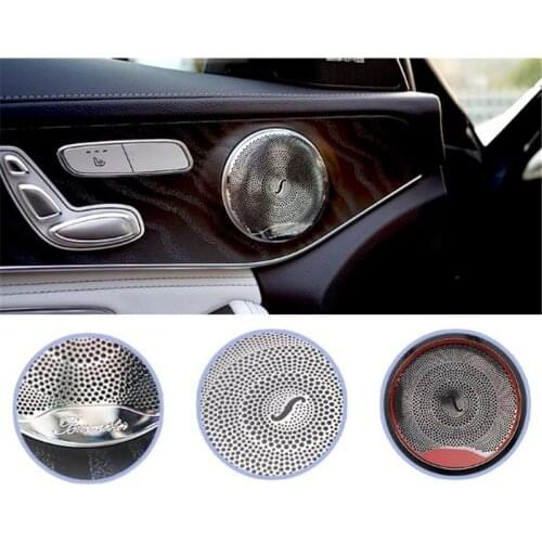 40pcs Car Decoration Door Speaker Audio Player Cover Trim Protector for Mercedes-Benz E/C/GLC Class W205 W213
