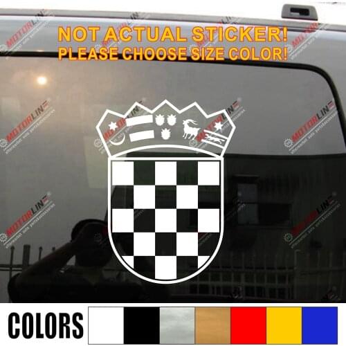 Coat of arms of Croatia Republic Decal Sticker Car Vinyl die cut pick size color no background