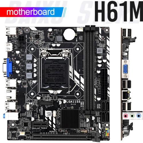 Placa mae 1155 Motherboard H61 support Intel Core i7 / i5 / i3 / pentium / celeron LGA1155 DDR3 M-ATX Intel Mainboard H61