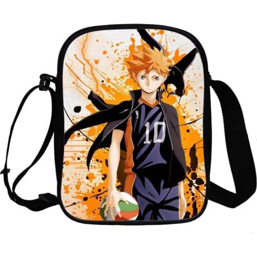 Fashion Volleyball Anime Haikyuu! Cartoon Bag New Crossbody Bag Women Water Repellent Shoulder Bag Boys Girls Mini Messenger Bag