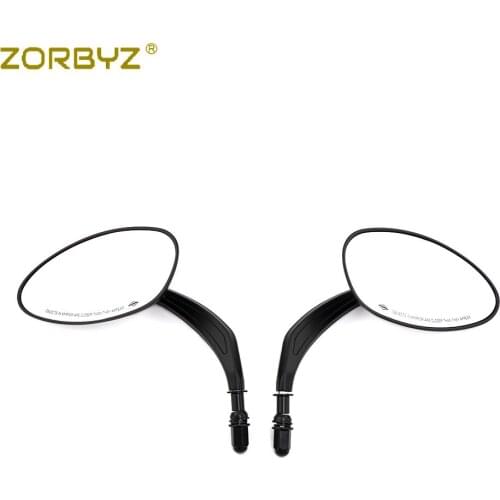 ZORBYZ Motorcycle Black Aluminum Oval Rearview Side Mirror For Harley Sportster 1200 883 Dyna Street Bob