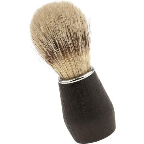 Mens Daily Shaver Tool Shaving Brush Pure Bristle Hair Plastic Handle Gift