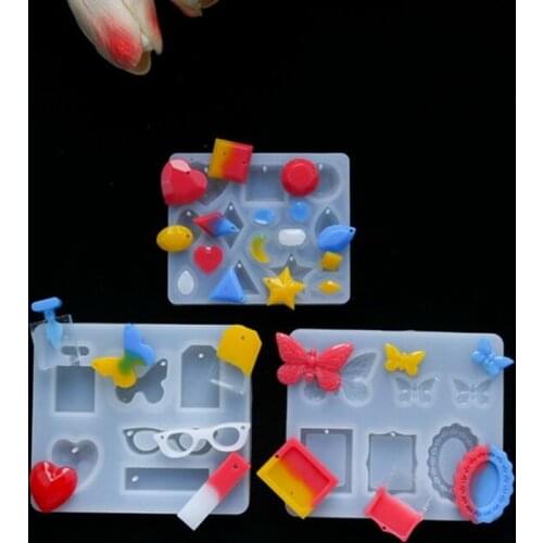 New transparent silicone mold resin perfume butterfly diamond silicone mold DIY handmade jewelry silicone mold