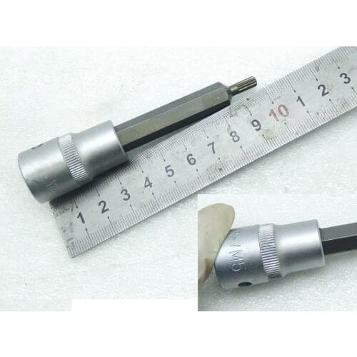 New 1pcs 1/2" Star bit socket L100mm M5 M10 M12 Spline bit S2 Alloy Steel For Ratchet wrench auto tool