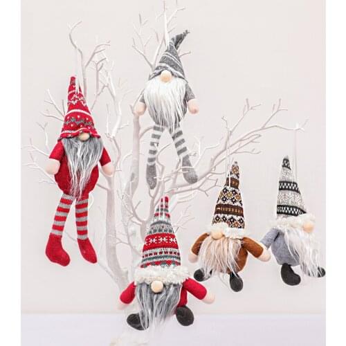 New Christmas Decorations Creative Sitting Posture Forest Doll Doll Christmas Tree Pendant Mini Doll Pendant No Gift Box QUYING