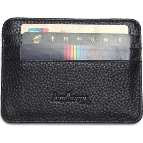 New Mens Faux Leather Business Pocket Slim Thin ID Credit Card Money Holder Wallet Purse