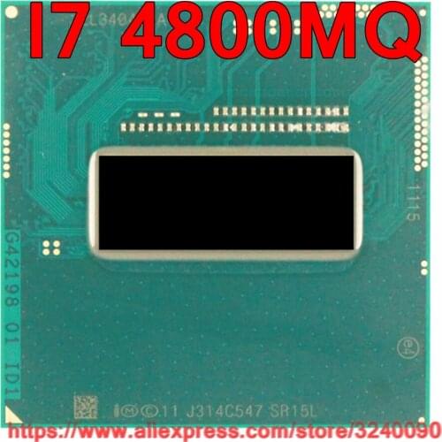 Original lntel Core I7 4800mq SR15L CPU (6M Cache/2.7GHz-3.7GHz/Quad-Core) I7-4800mq Laptop processor free shipping