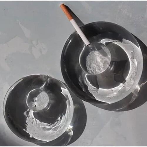 Simple and modern handmade glass ashtray Home living room art decoration creative personality March 8th Gift for Women