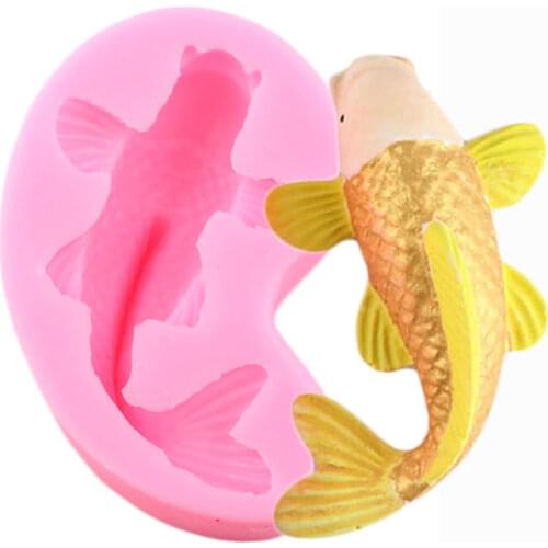 Fish Silicone Molds 3D Handmade Soap Mould Fondant Cake Decorating Tools Chocolate Gumpaste Candy Polymer Clay Moulds