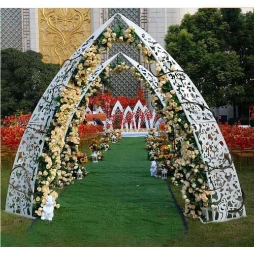 Wedding props wedding stage background decoration window photography decoration props hollow-out seagrass furnishings